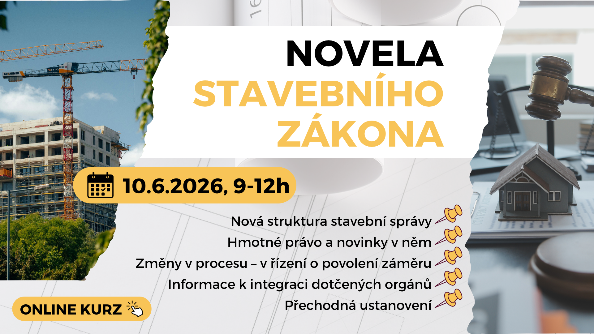 Novela stavebního zákona 2026 - ONLINE